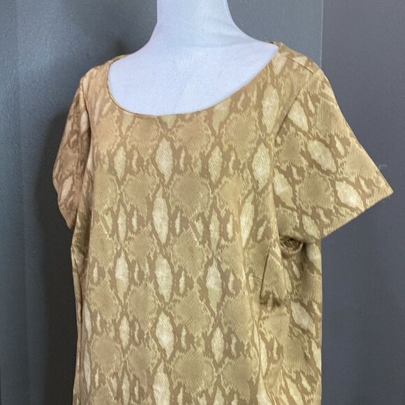 RALPH LAUREN SNAKE PRINT DRESS Tan - Picture 2 of 8